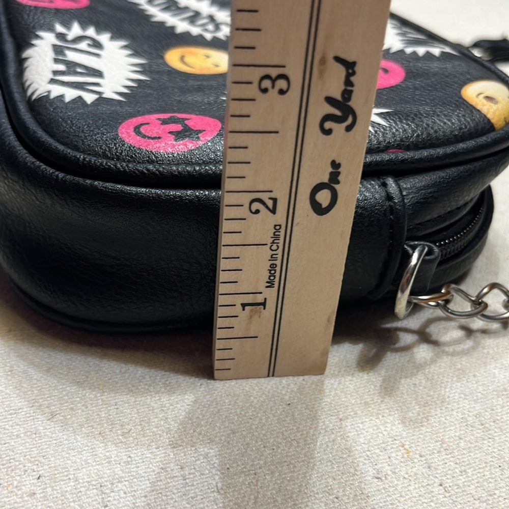 Trendy Emoji Black Crossbody Bag - Picture 13 of 15